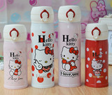 创意韩国卡通可爱hello kitty 女士学生儿童便携保温弹跳盖水杯子
