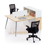 2人4人组合办公桌员工职员电脑工作台钢木办公桌简约现代捷锋家具