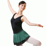 红雨舞蹈 成人芭蕾裙 女士 连体练功服 训练服 短裙 体操服装