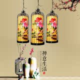 新中式灯笼装饰鸟笼吊灯 创意铁艺茶楼中医养生会所餐厅鸟笼灯具