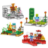 兼容乐高我的世界积木玩具 minecraft儿童男孩益智力拼装农场矿井