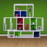 格架书架儿童塑料书柜定制简易现代DY创意展示格子柜子自由组合柜