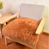 冬季纯羊毛椅子垫沙发坐垫电脑椅子垫办公室毛绒垫老板椅皮毛一体