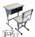 学生单人课桌椅 学校培训书桌可升降实木批发课桌套装 厂家直销