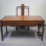 厂家直销中式仿古实木1米2电脑桌办公桌椅组合古典榆木写字书桌台