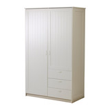 宜家家居IKEA _穆斯肯 衣柜带2个门+3个抽屉, 白色