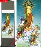 阿弥陀佛及众圣接引 佛教 挂画 国画/卷轴画批发定做 丝绸画廊