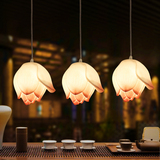 新中式创意个性艺术现代餐厅饭店房间过道楼梯客厅莲花荷花吊灯具