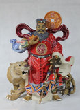 【老石湾】虎财神 家居 陶瓷摆件 装饰品 传统手工艺术品石湾公仔