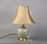 美式复古创意新款台灯欧式田园陶瓷彩绘书房客厅装饰灯具床头灯