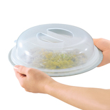 日本进口塑料保鲜盖 密封盖微波炉专用加热盖 盘盖碗盖子直径18cm