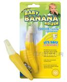 美国采购 Baby Banana Brush香蕉宝宝硅胶婴幼儿训练 牙咬牙刷