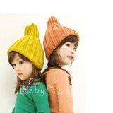 韩国宝宝精灵帽儿童套头帽子 男童女童韩版毛线针织爆潮帽子