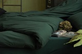 ｛纯棉针织裸睡床品四件套－墨绿色｝－直物人工作室