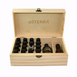 doTERRA多特瑞18格精油实木盒收纳盒 纯松木盒 可放椰子油 高品质