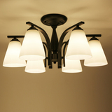 欧式美式吸顶灯卧室客厅餐厅简约现代铁艺灯具北欧宜家LED吸顶灯