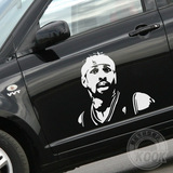 新品 kook NBA阿伦艾弗森 签名汽车贴纸 篮球人物球队球星车身贴