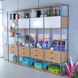 钢木家具猫王风格书房书柜书架自由组合置物架展示展览柜简约现代