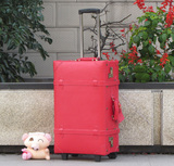 韩国复古拉杆箱婚箱红新娘万向轮行李箱密码结婚旅行箱包女20寸潮