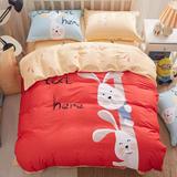 韩式简约全棉四件套纯棉床单被套床上用品1.8 2.0米 秋冬保暖包邮