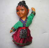 怀旧铁皮哨玩具~跳民族舞的女娃娃(五六十年代胶皮玩具系列)