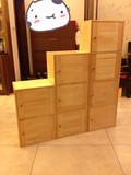 方格柜收纳柜玩具柜儿童书柜自由组合实木松木柜子简约 可定做