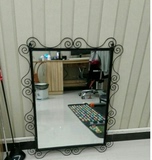 铁艺镜子 铁艺镜框 镜架 壁挂镜子浴室镜子 特价 四方镜