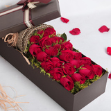 合肥鲜花速递红粉蓝玫瑰礼盒预定送花生日爱人母亲节安庆芜湖同城