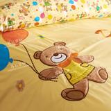 维尼熊泰迪小熊三件套四件套全棉床上用品迪士尼斯1.2-1.5-1.8米