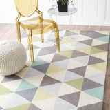 现代简约客厅地毯宜家格子卧室大地毯欧美抽象沙发茶几地毯地中海