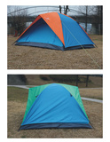 全家乐户外套餐(1帐篷双层多人+2充气垫+2睡袋+1防潮垫+1帐篷灯