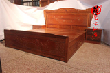 红木家具 缅甸黄花梨花鸟高低床 实木双人床 中式母子床 明清家具