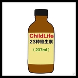 美国 童年时光ChildLife 23种维生素 增加食欲 婴幼儿提高免疫力