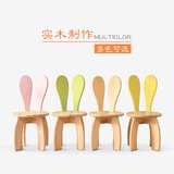 小兔椅实木靠背椅幼儿园椅 儿童礼物小凳子学习椅 儿童餐椅包邮