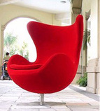 鸡蛋椅chair玻璃钢内壳高级绒布椅休闲椅创意椅透明品牌布艺沙发