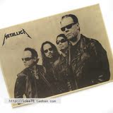 金属乐队METALLICA怀旧复古重金属摇滚牛皮纸海报装饰画