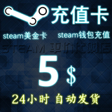 Steam账户钱包充值码卡5美金10刀20元30csgo全境封锁h1z1游戏代购