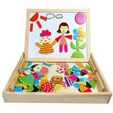 新款人物磁性拼拼乐 六一儿童节礼物木质制画板 拼板儿童益智玩具