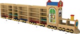 幼儿园卡通家具批发海基伦火车造型玩具柜幼儿园专用玩具收纳柜
