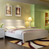 简约现代新中式全实木床橡木床单人床1.5双人床1.8米韩式储物婚床
