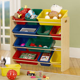 儿童玩具收纳架客厅实木储物柜分类整理箱幼儿园卡通书架环保特价