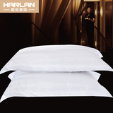 哈伦 全棉宾馆酒店枕套 纯白色单人缎条枕头套纯棉 旅馆床上用品