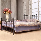 简约现代欧式铁艺床卧室双人床1.8米公主床1.5米铁架床单人床1.2