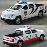 丰田警车132合金汽车模型回力玩具车声光版开门