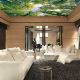 空间元素大型壁画壁纸墙纸 现代天花树林 客厅卧室书房吊顶壁画