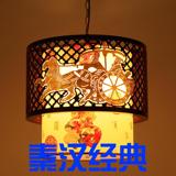 现代中式吊灯羊皮灯客厅中国风仿古灯具古典风格餐馆茶楼木质灯饰