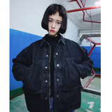 韩国ulzzang2016春秋女装宽松牛仔棒球短外套BF长袖夹克上衣学生