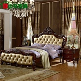 欧式实木1.51.8米双人床 新古典大小户型原木雕花组装卧式家具