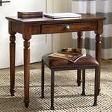 美式实木小户型书桌简约办公桌特价写字台欧式电脑桌书房卧室仿古