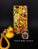 香港B.DUCK日本小黄鸭苹果iPhone6SPlus手机壳支架大黄鸭软壳创意